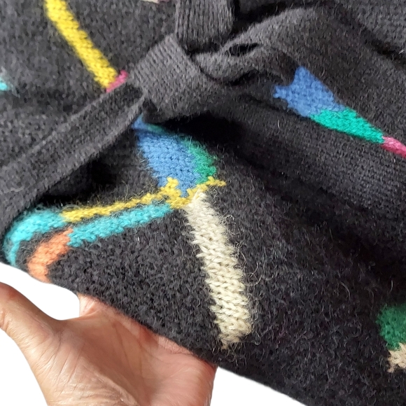 Cervelle Vintage Black and Multicolored Abstract Shapes Sweaters Oversized - Picture 11 of 16